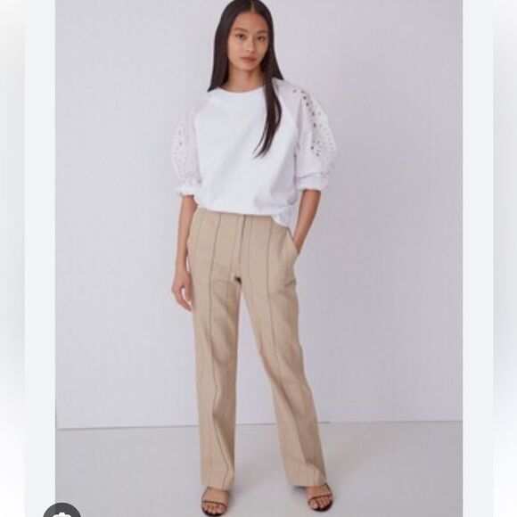 Thakoon Pants - Thakoon Pinstripe High Waisted Trouser NWT Size 2